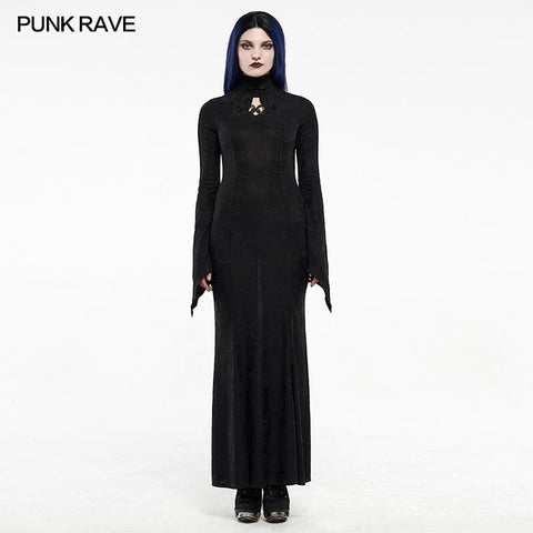 2020 Gothic Jacquard Strickkleid