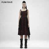 Punk Rebellious Girl Unregelmäßiges Kleid - Rot