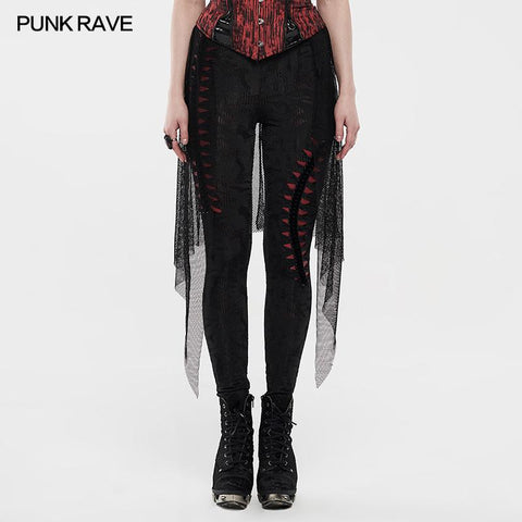 Goth schwarze Flammengamaschen