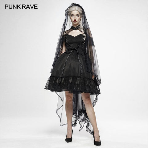 Gothic Zombie Bride Gradient Veil