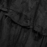 Dark Gothic Long Lace Tiered Rock Ballkleid Kleid