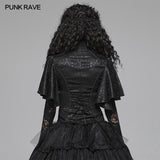 Gothic High Collar Langarm Schal Spitzenhemd