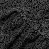 Vintage Gothic langes Spitzenkleid mit abnehmbarem Schultergurt für Frauen