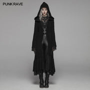 Gothic Woolen Cardigan Hooded Langarmmantel - Dick