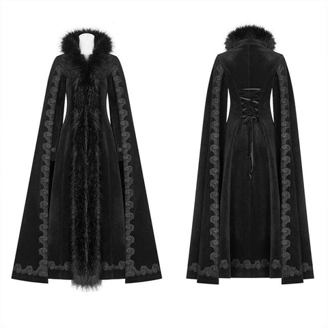 Gothic Vintage wunderschöne lange Mantel V-Ausschnitt Umhang für Frauen