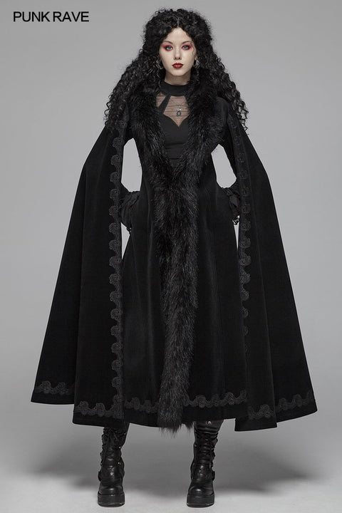 Gothic Vintage wunderschöne lange Mantel V-Ausschnitt Umhang für Frauen