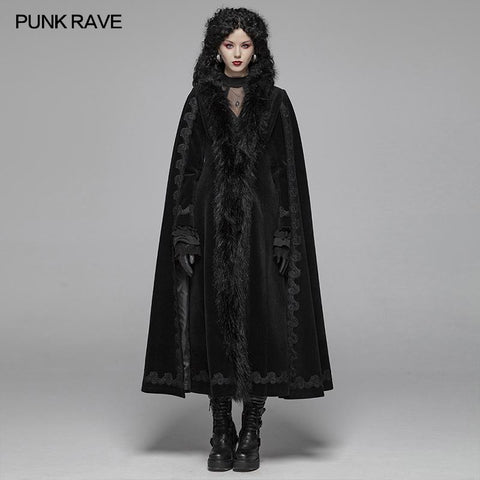 Gothic Vintage wunderschöne lange Mantel V-Ausschnitt Umhang für Frauen