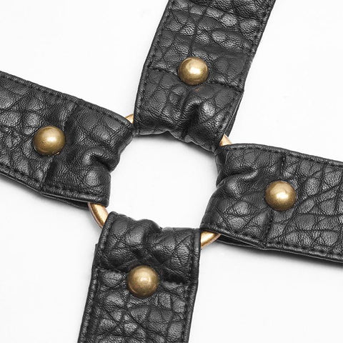 Steampunk Stehkragen Langarm Kreuz Kurzmantel