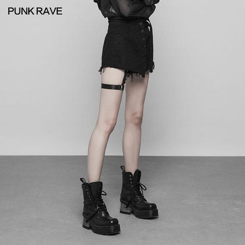 Doppelgürtel Row Buckle Punk Fake Half Rock