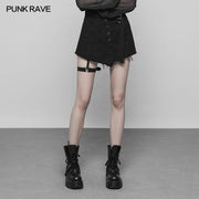 Doppelgürtel Row Buckle Punk Fake Half Rock