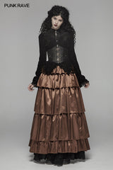 Gotisches mehrschichtiges Kleid mit Gummiband