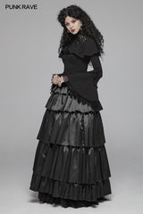 Gotisches mehrschichtiges Kleid mit Gummiband