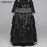 Gotisches mehrschichtiges Kleid mit Gummiband