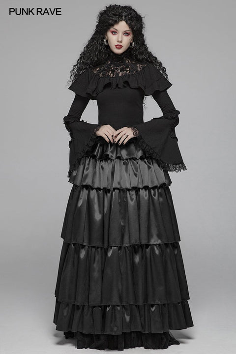 Lolita Lace Turtleneck Langarm T-Shirt