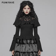 Lolita Lace Turtleneck Langarm T-Shirt