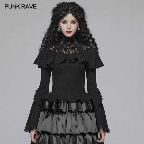 Lolita Lace Turtleneck Langarm T-Shirt