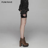 Steampunk Short Jean Lolita Hose mit verstellbarem abnehmbarem Gürtel