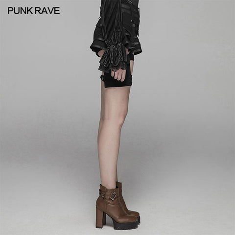 Steampunk Short Jean Lolita Hose mit verstellbarem abnehmbarem Gürtel