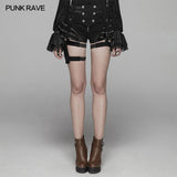 Steampunk Short Jean Lolita Hose mit verstellbarem abnehmbarem Gürtel