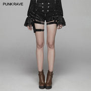 Steampunk Short Jean Lolita Hose mit verstellbarem abnehmbarem Gürtel