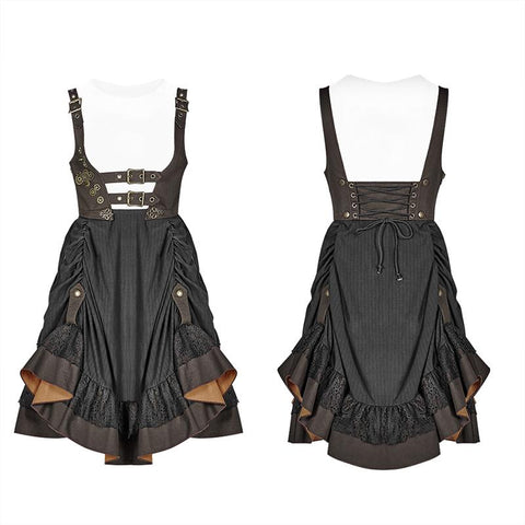 Steam Punk Lolita Kleid mit Schnürrücken