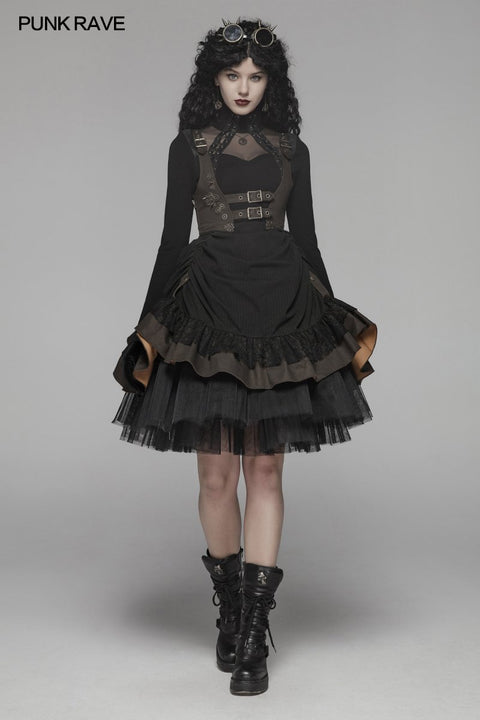 Steam Punk Lolita Kleid mit Schnürrücken