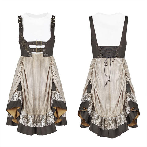 Steam Punk Lolita Kleid mit Schnürrücken