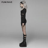 Punk PU Leder Loop Schlankheitskleid
