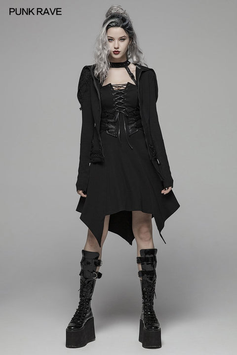 Dark Punk Neckholder Kurzes Kleid