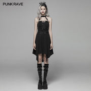Dark Punk Neckholder Kurzes Kleid