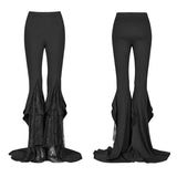 Gotische große Pendelhose ausgestellte genähte Spitzenhose