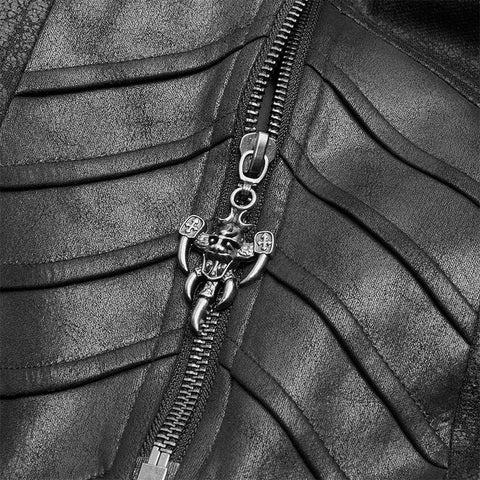 Punk Langarm Hooded Long Jacket
