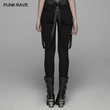 Punk Jean lange Hose mit abnehmbarem Gürtel