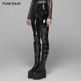 PUNK Winter Patent Velvet Lederhose