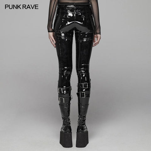 PUNK Winter Patent Velvet Lederhose