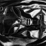 Punk Frauen Bright PU Asymmetrischer Rock