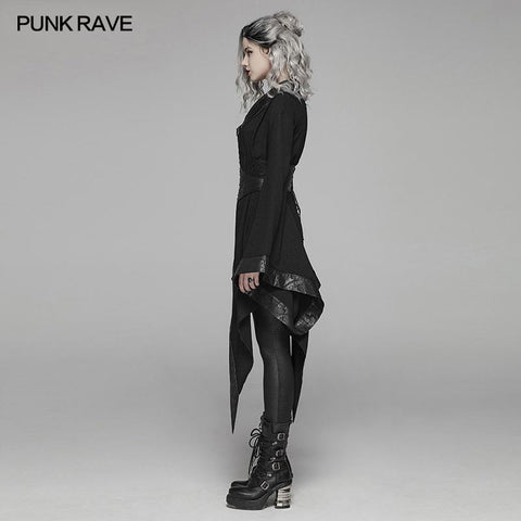 Dark Punk Langarm Asymmetrischer Kimono
