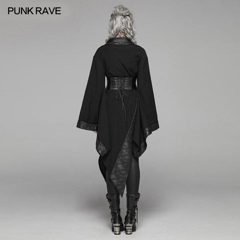 Dark Punk Langarm Asymmetrischer Kimono