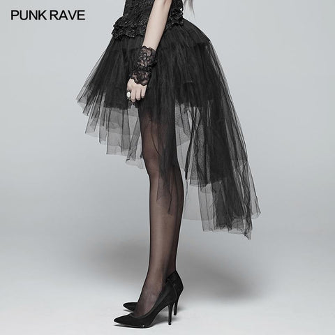 Gothic Basic Bustle High-Low Tüllrock