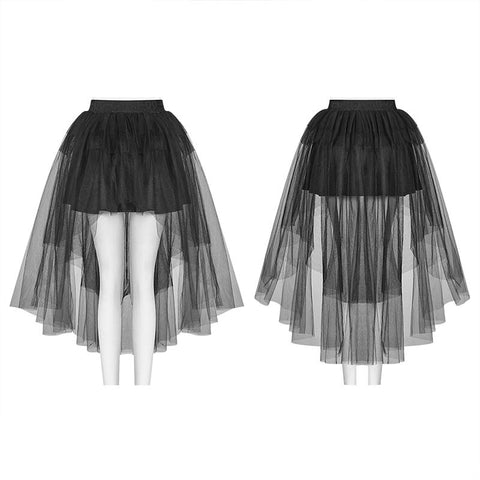 Gothic Basic Bustle High-Low Tüllrock