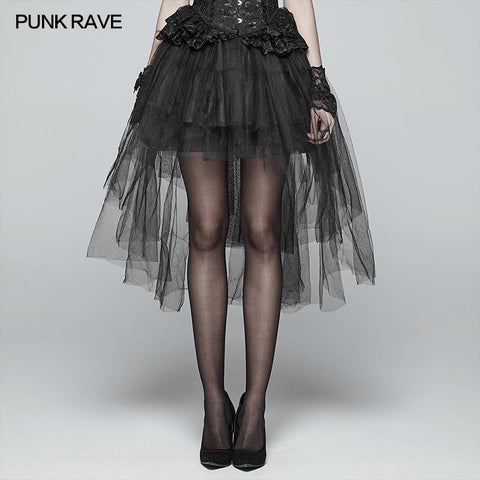 Gothic Basic Bustle High-Low Tüllrock