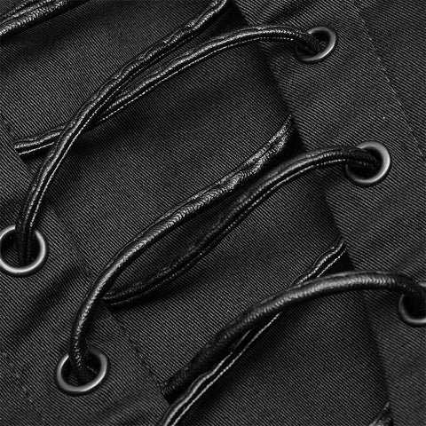 Dark Punk Mikroelastisches Twill Long Shirt