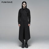 Dark Punk Mikroelastisches Twill Long Shirt
