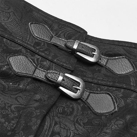 Gotisches Blumenwildleder & amp; Gemeinsamer langer Leder-Überrock