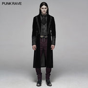 Gothic Men Velvet Mittellange Jacke