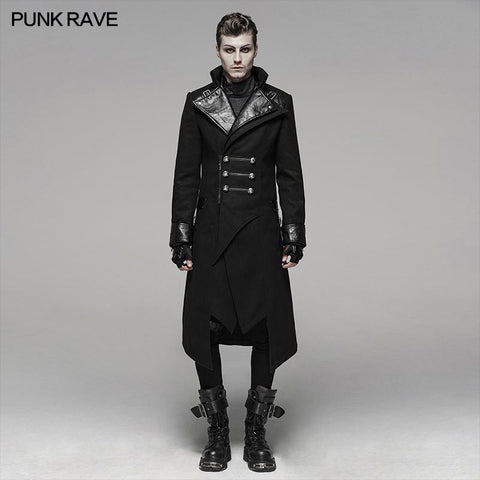 Punk Worsted Long Coat