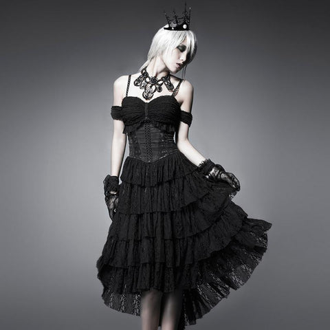 Einzigartiges Design Dekadente Black Rock Gothic Kleider
