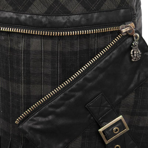 Gingham Man Oberhalb des Knies Scheide Schwarzer Punkrock