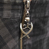 Gingham Man Oberhalb des Knies Scheide Schwarzer Punkrock