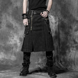 Gingham Man Oberhalb des Knies Scheide Schwarzer Punkrock
